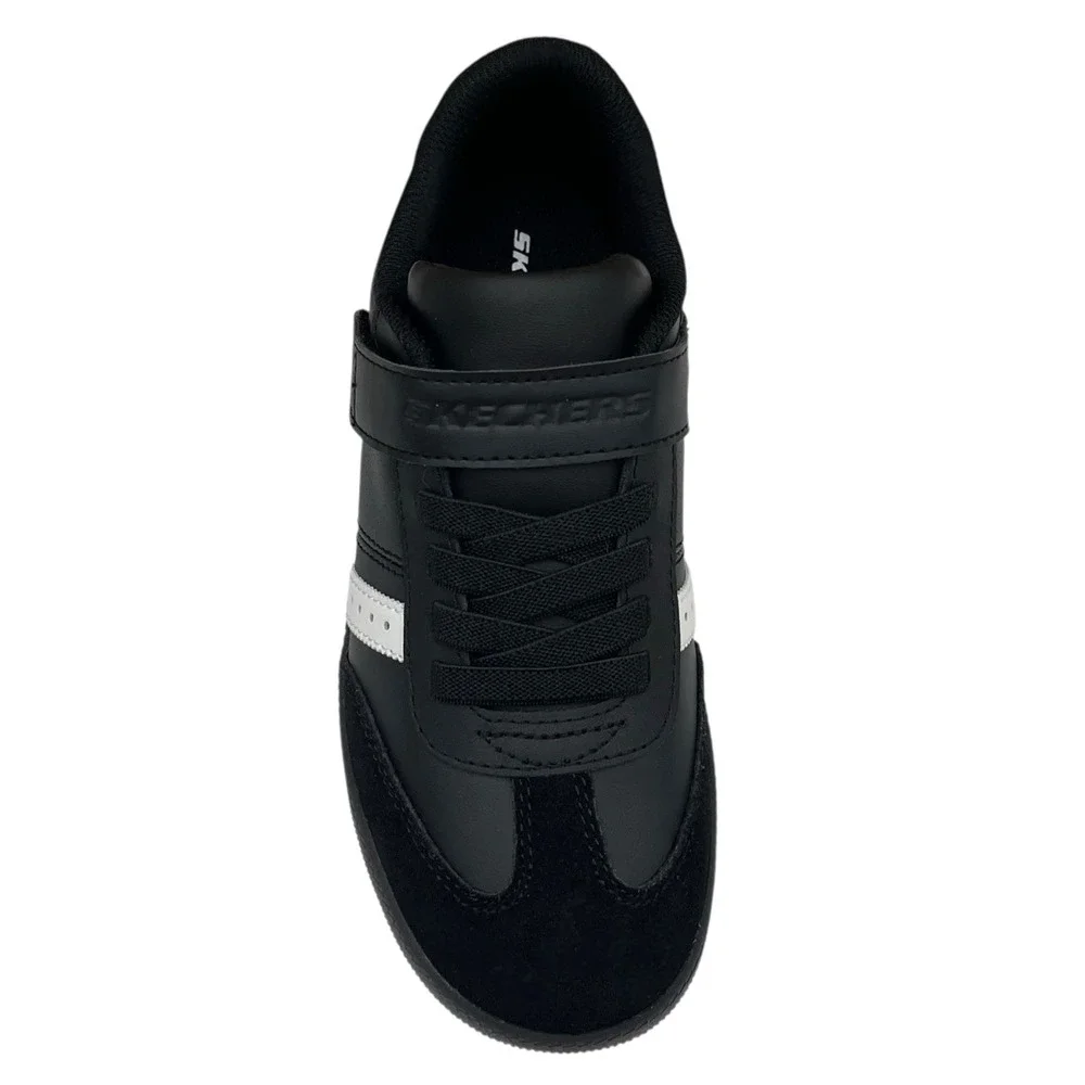 Skechers Zinger‎ Street Youth Boys Athletic Slip-on Shoes Size 3 Black White